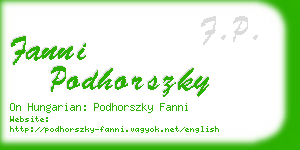 fanni podhorszky business card